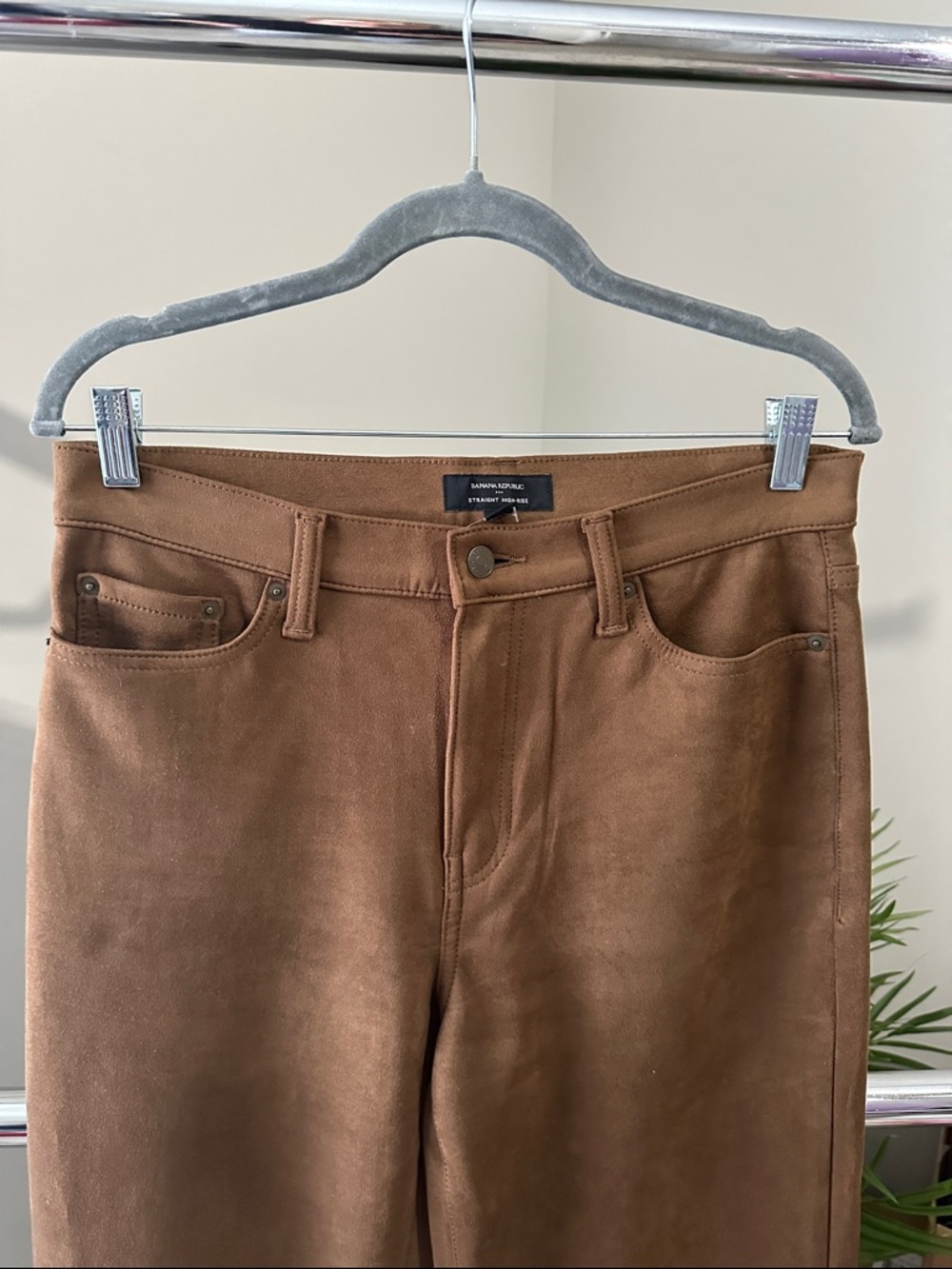 Banana Republic Wide-Leg Faux Suede Pants - Picture 2 of 6